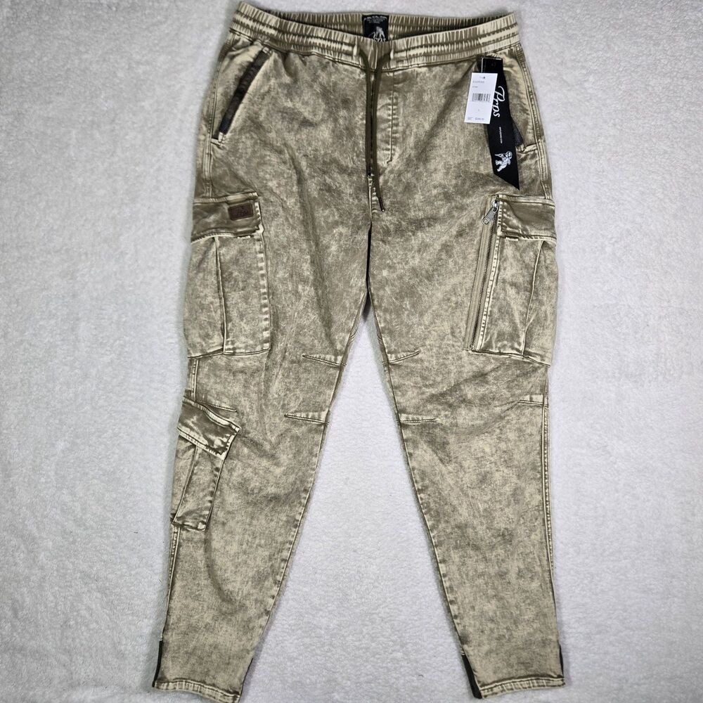$268 Prps Cargo Sweatpants Joggers Mens Large Japanese Stone Pants Pockets L